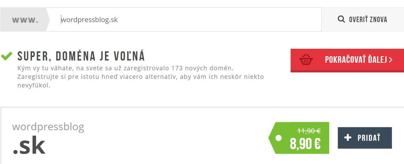 Dodanie domeny do koszyka – starszy interfejs