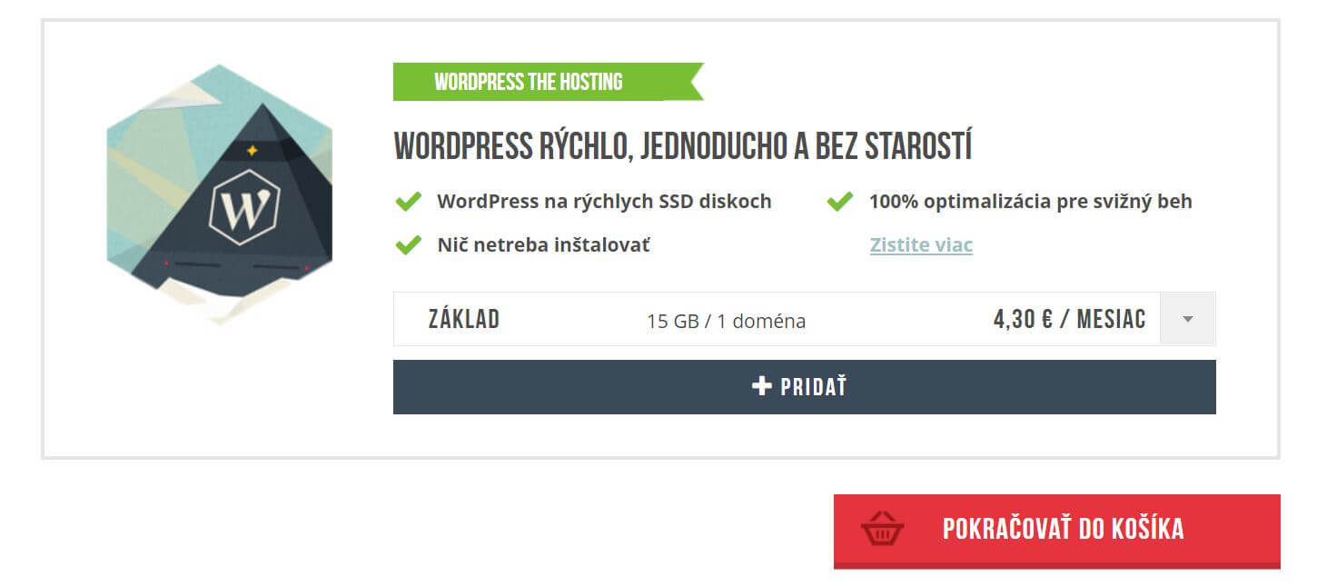 Starsza oferta hostingu WordPress