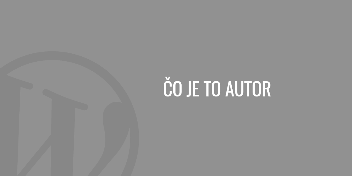 Kim jest autor