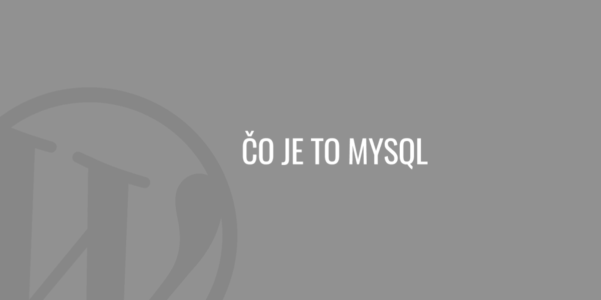 Co to jest MySQL