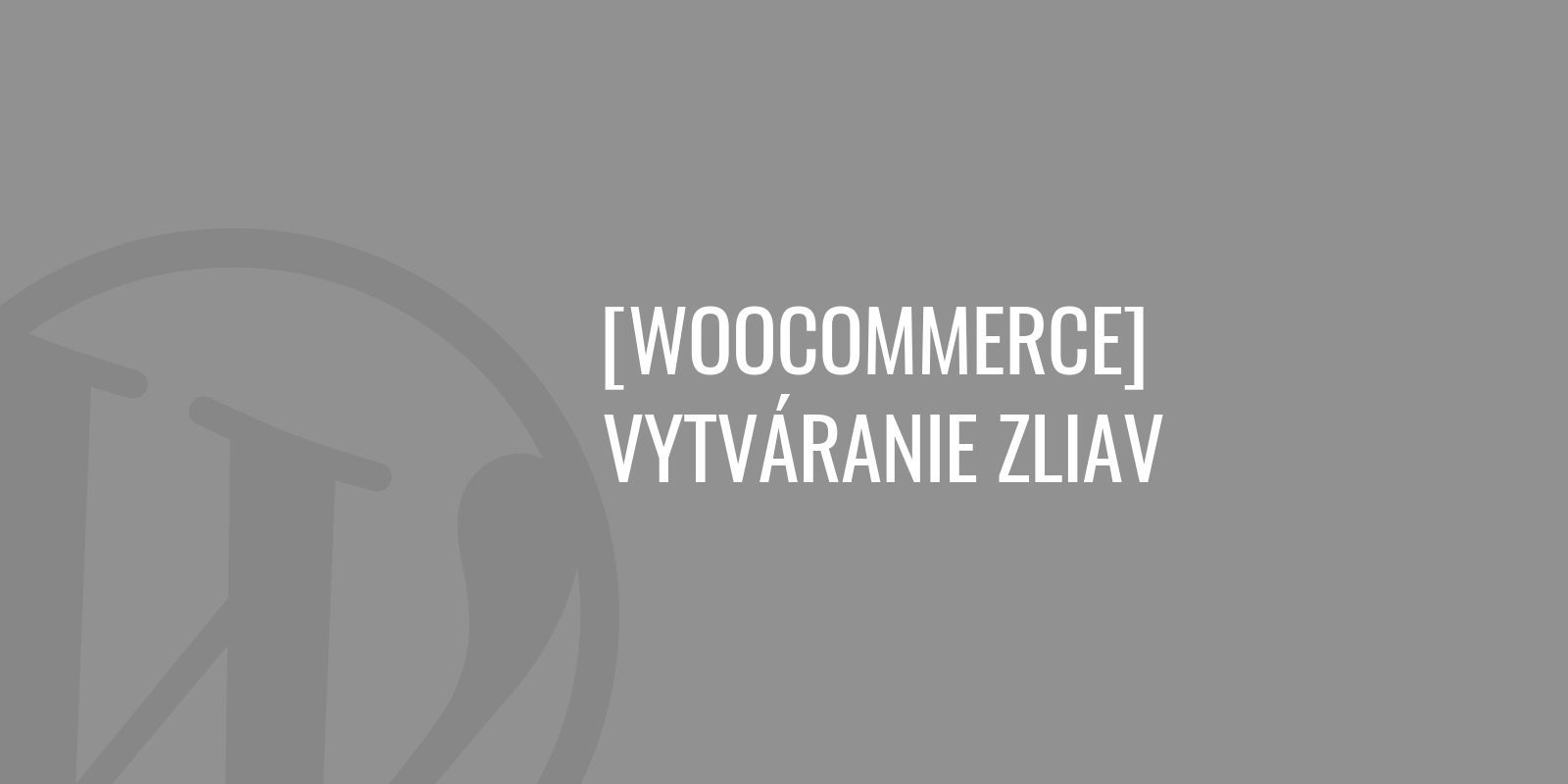 WooCommerce tworzy rabaty